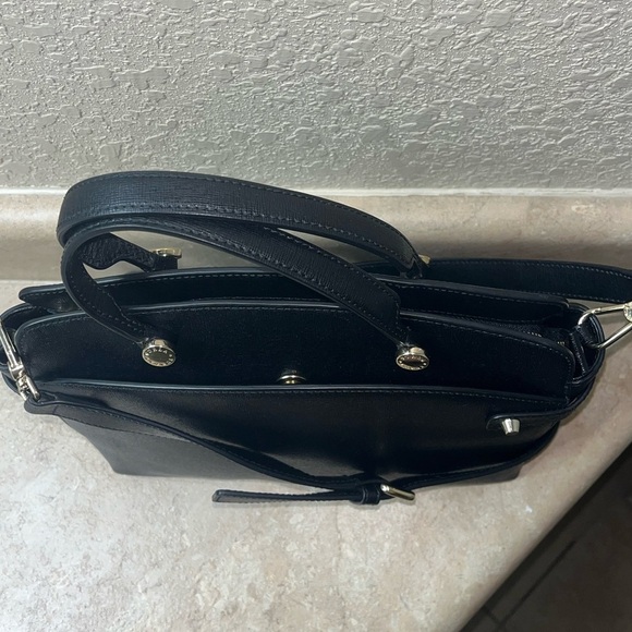 FURLA Agata Black Saffiano Leather Crossbody Handbag - Picture 2 of 16